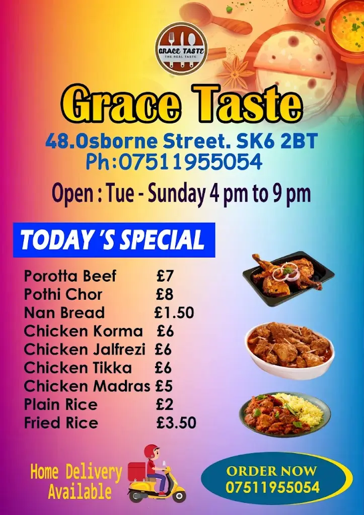 Menu_Grace taste Kerala south Indian Restaurant, Manchester_Bredbury_image_4