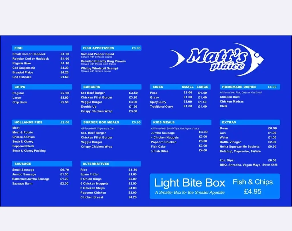 Menu_Matt's Plaice_Bredbury_image_2