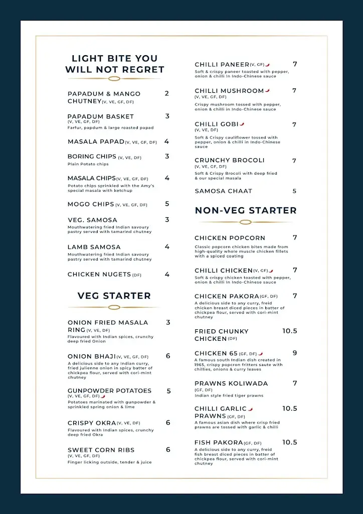 Menu_Ami's Indian Flame_Brentford_image_2