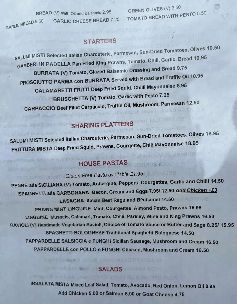 Menu_Siracusa - Italian Restaurant Brentford_Brentford_image_1
