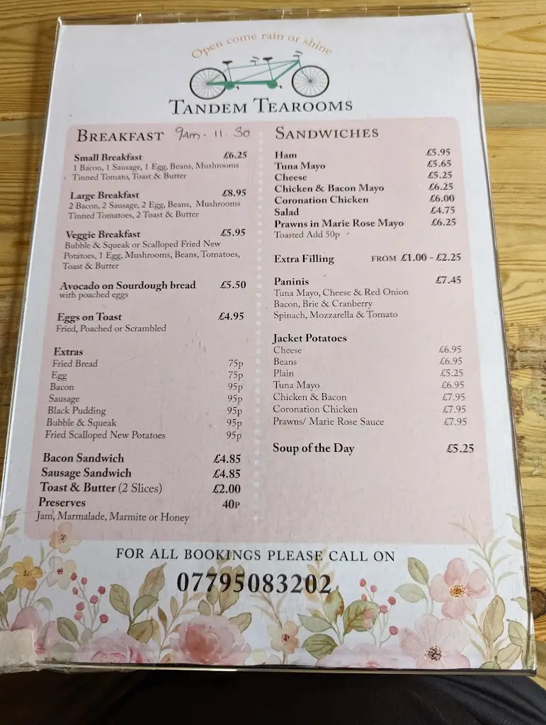 Menu_Wolvesey House & Tandem Tea Room_Brighstone_image_1