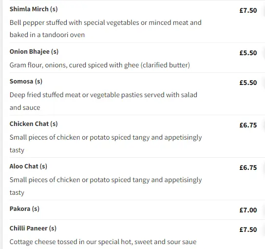 Menu_Durbar Lounge_Aldershot_image_3