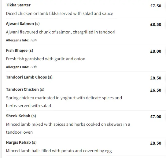 Menu_Durbar Lounge_Aldershot_image_4