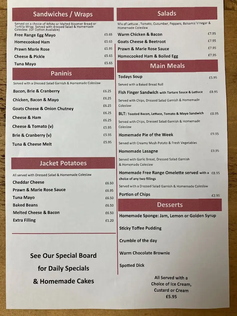 Menu_The Loft Restaurant_Brigg_image_1