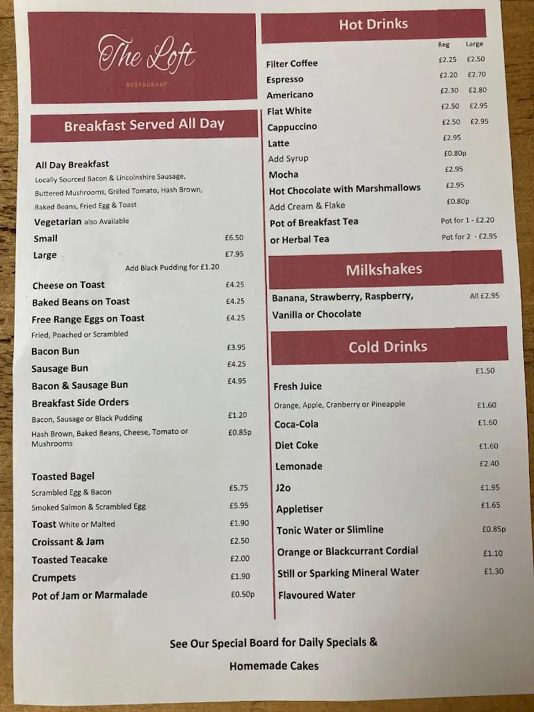 Menu_The Loft Restaurant_Brigg_image_3