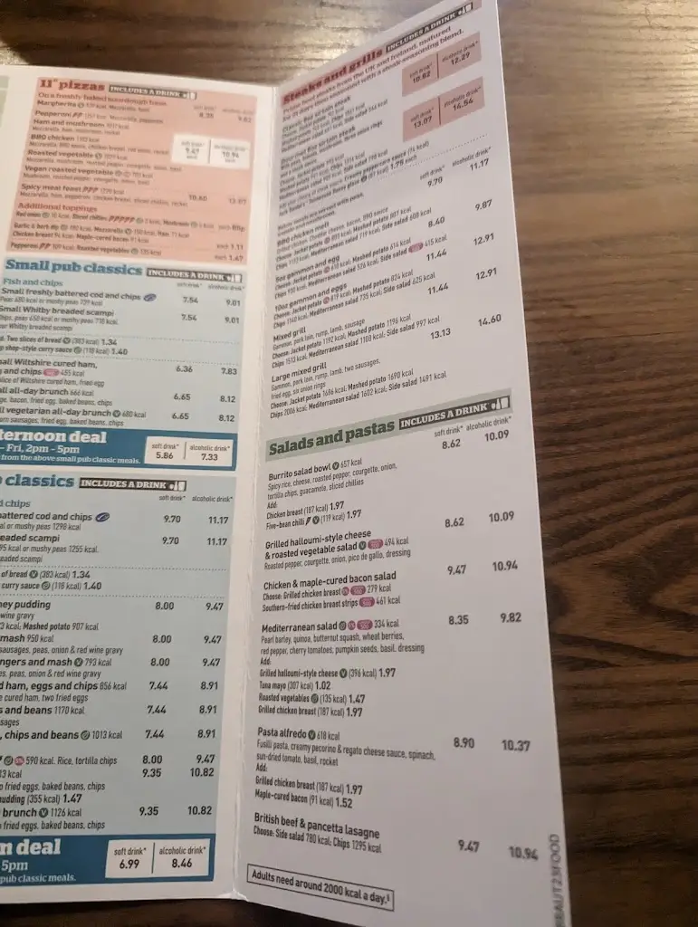 Menü_The White Horse - JD Wetherspoon_Brigg_Bild_3