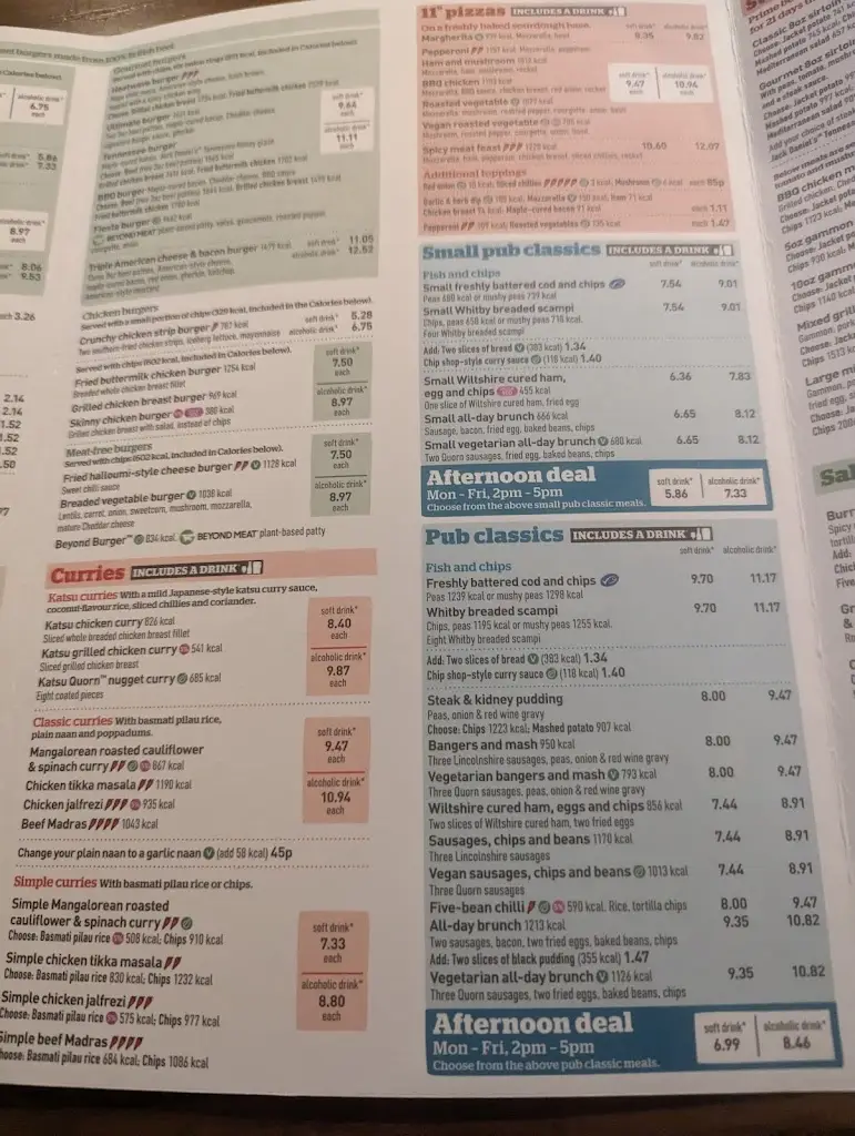 Menü_The White Horse - JD Wetherspoon_Brigg_Bild_4