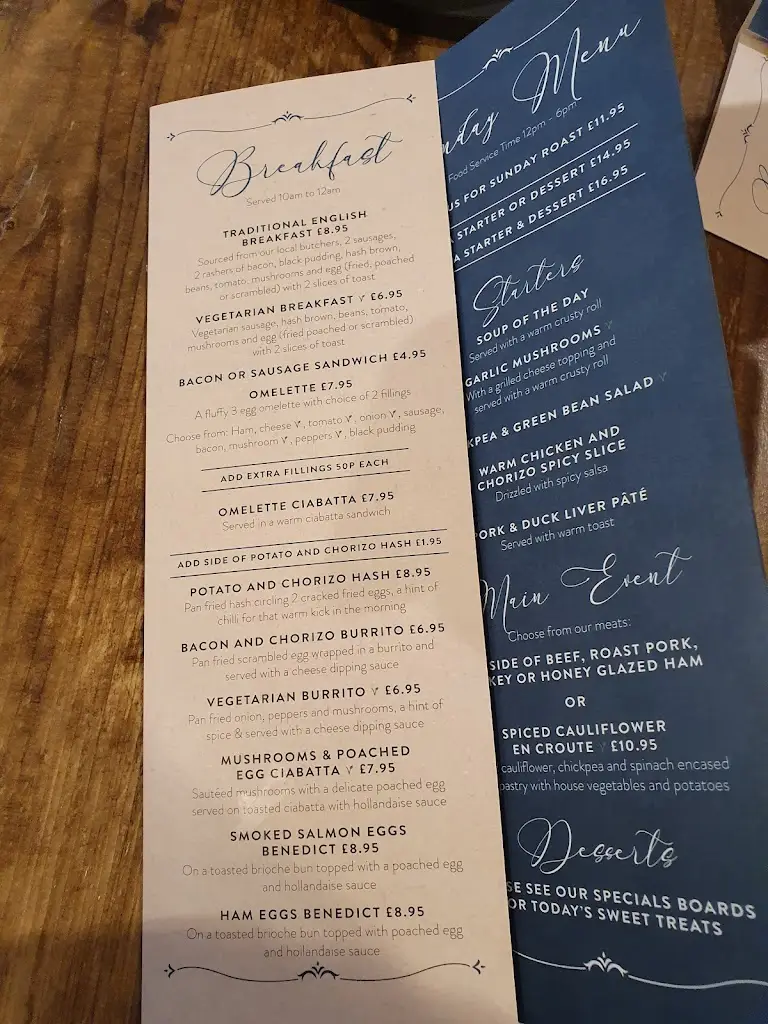 Menu_The Old Forge_Bridlington_image_3