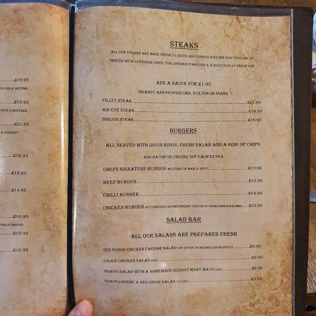 Menu_The Old Forge_Bridlington_image_4