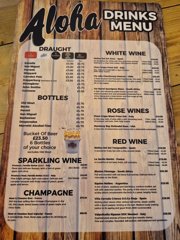 Menu_Aloha Bridlington_Bridlington_image_1