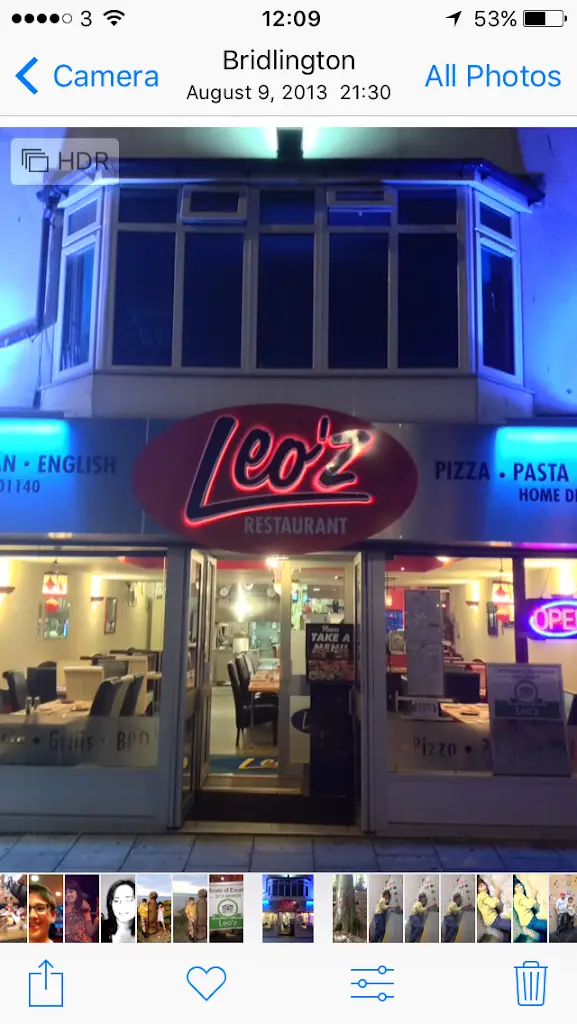 Leo'z restaurant in Bridlington