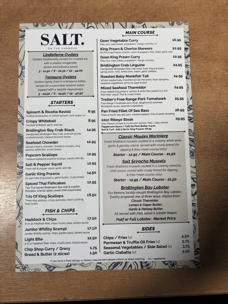 Menu_Salt on the Harbour_Bridlington_immagine_1