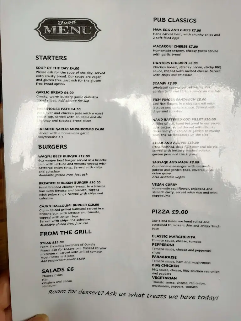 Menu_The Green Dragon Public House_Brigstock_image_2