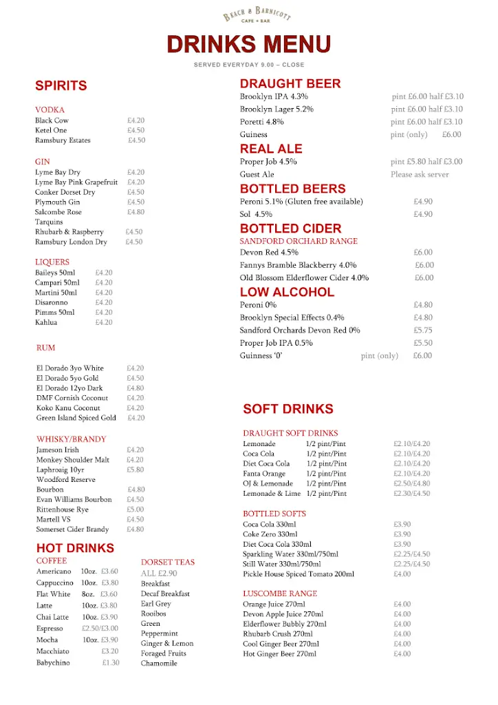 Menu_Beach & Barnicott_Bridport_image_4