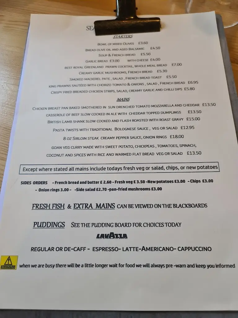 Menü_Seagulls Restaurant_Bridport_Bild_3