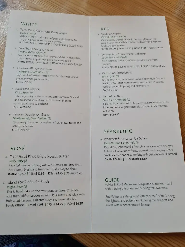 Menü_Seagulls Restaurant_Bridport_Bild_4