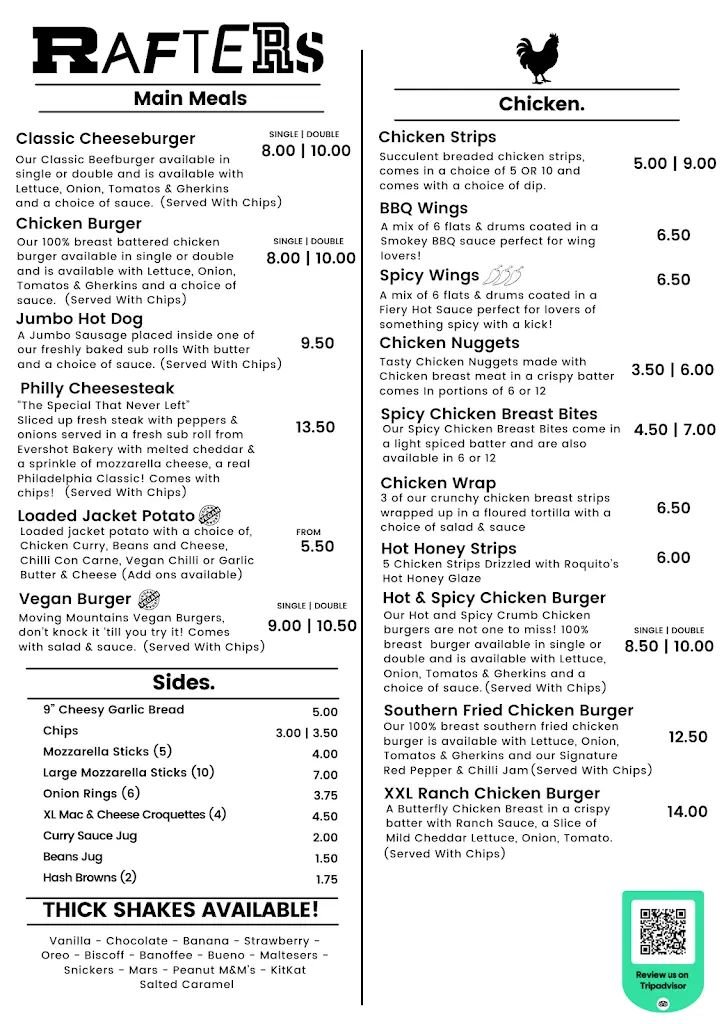 Menu_Rafters By Mega Bites_Bridport_image_1