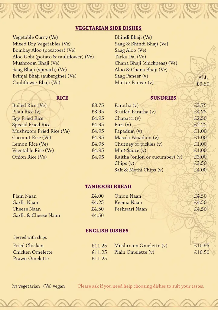 Menu_The Taj Mahal Bridport_Bridport_image_2