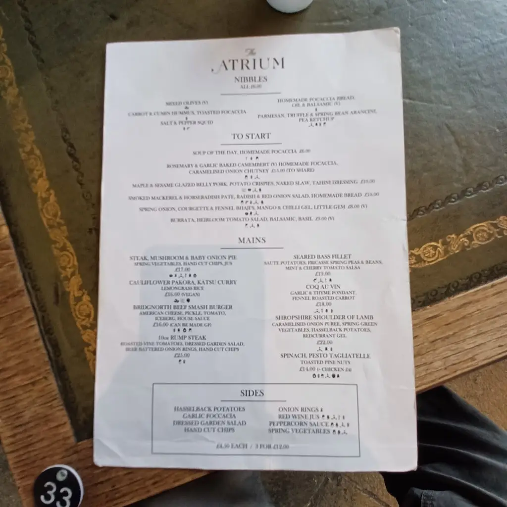 Menu_The Atrium_Bridgnorth_image_1