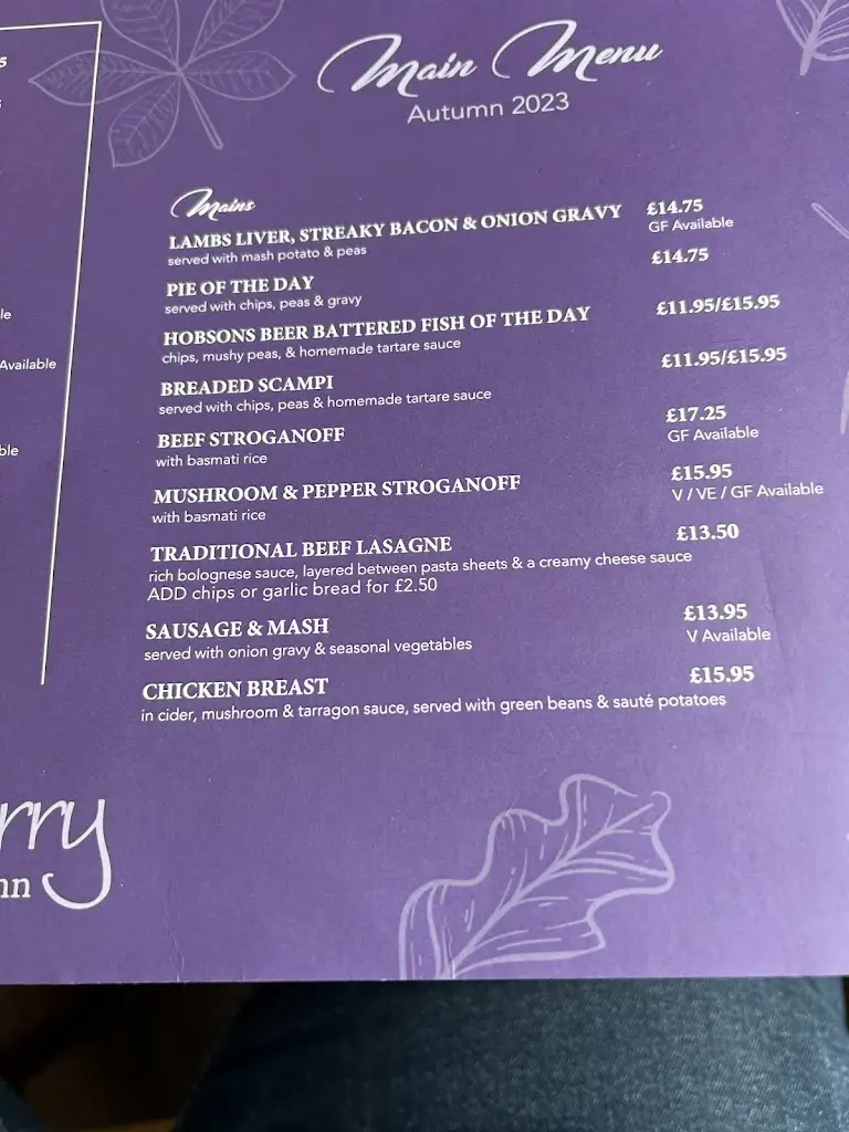 Menu_The Woodberry Inn_Bridgnorth_image_1