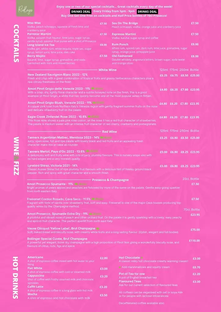 Menu_Ridleys on the River_Bridgnorth_immagine_2