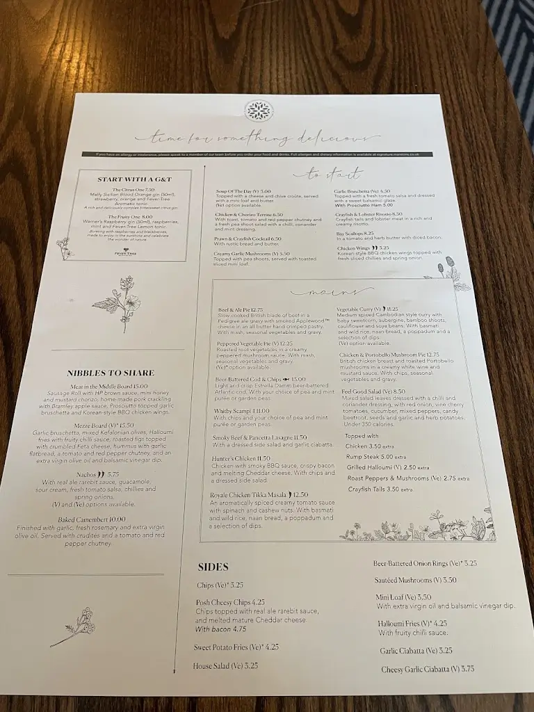 Menu_Bandon Arms_Bridgnorth_immagine_1