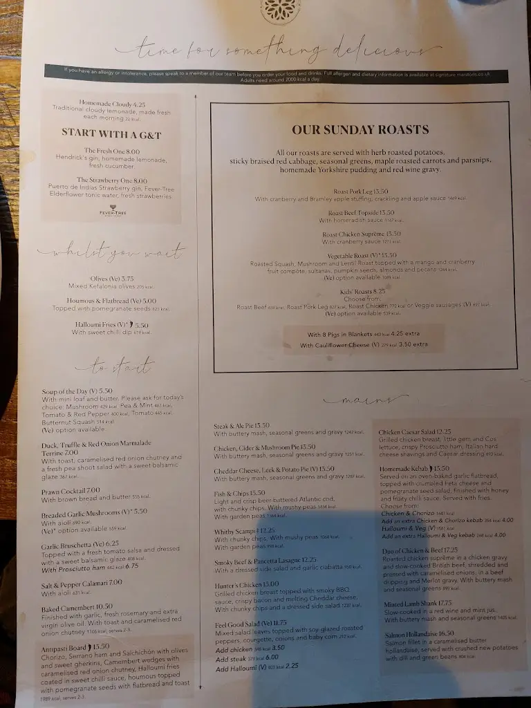 Menu_Bandon Arms_Bridgnorth_immagine_2