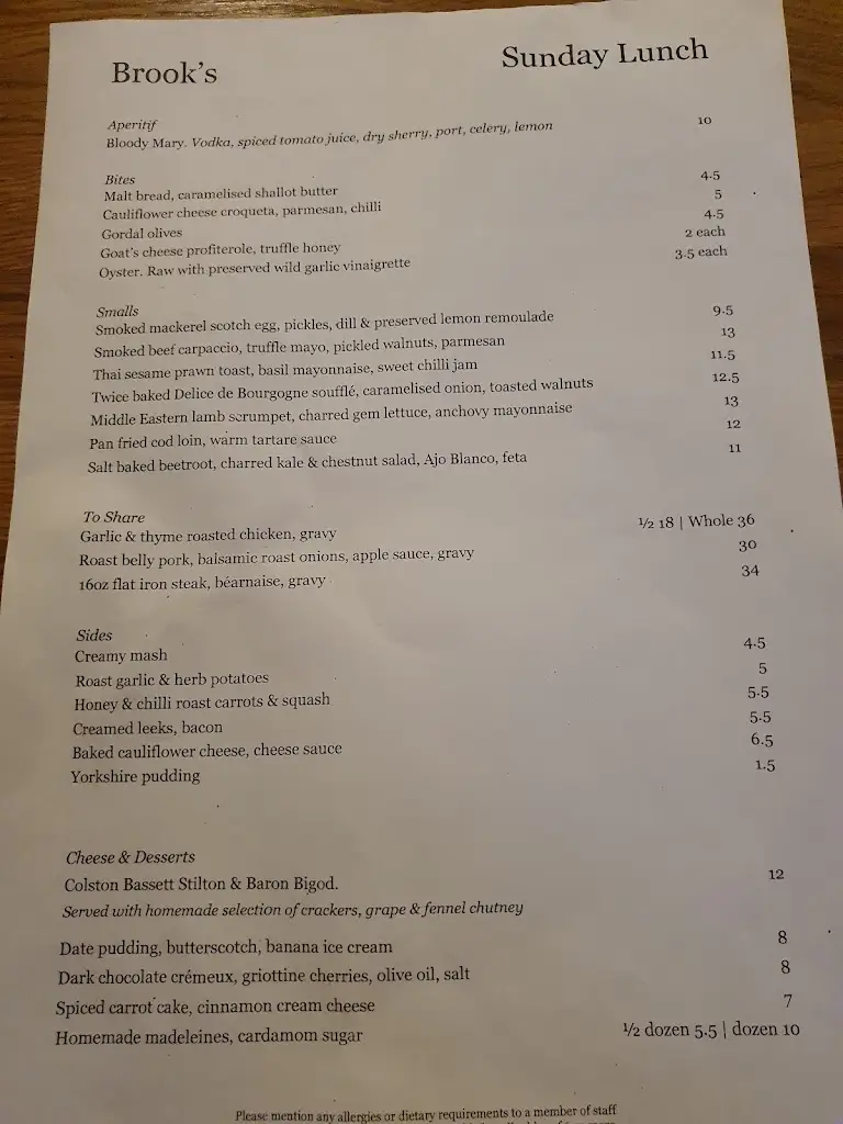 Menu_Brook's Restaurant_Brighouse_image_1