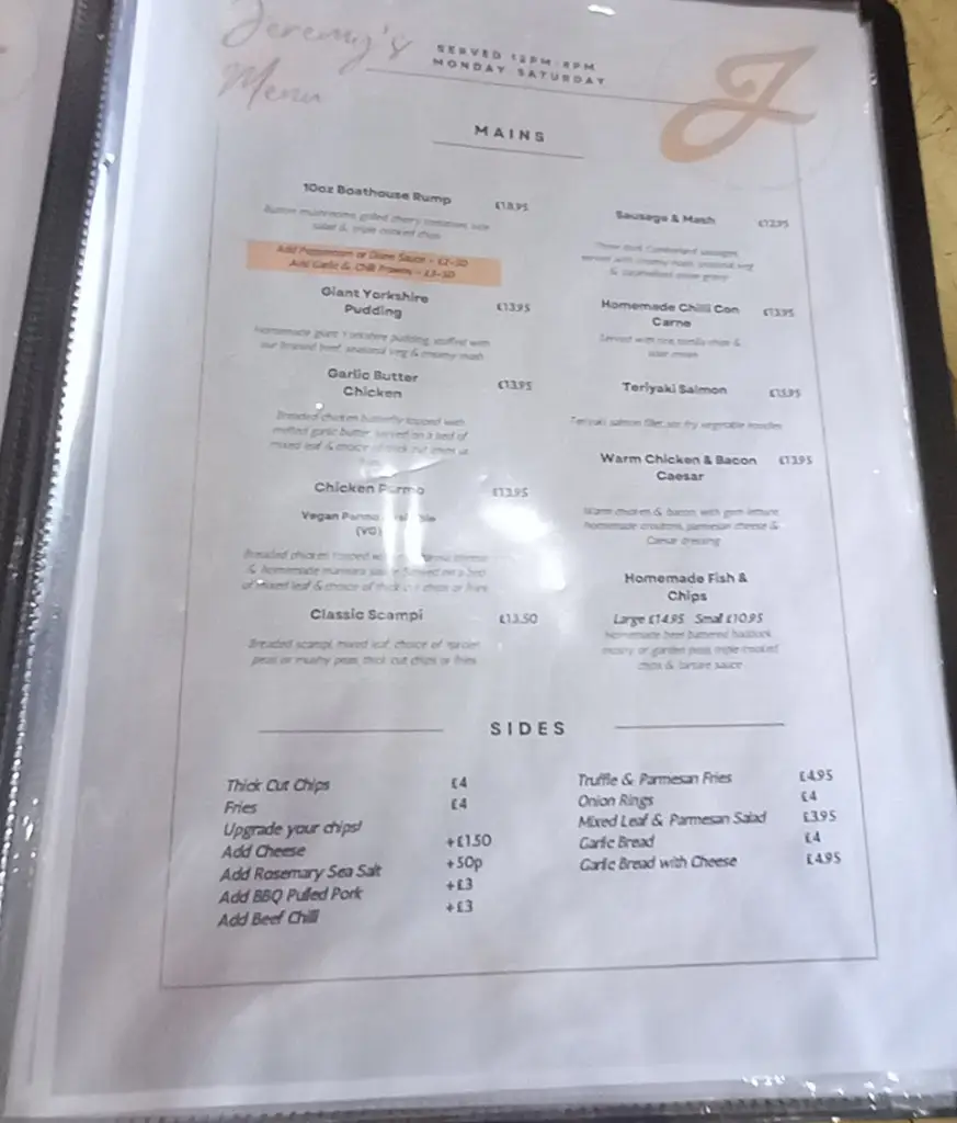 Menu_Jeremy's at the Boathouse_Brighouse_image_2