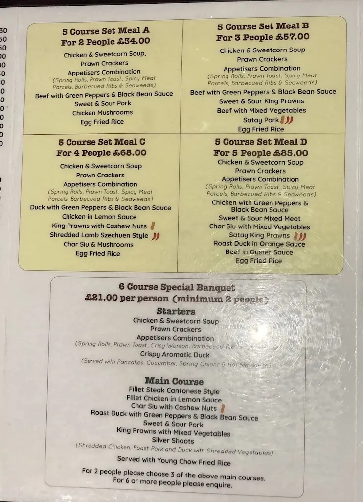 Menu_The New Great Wall_Brighouse_image_2