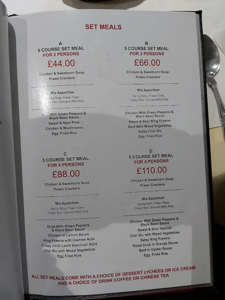 Menu_The New Great Wall_Brighouse_image_3