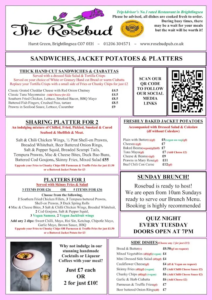 Menü_The Rosebud Pub & Seafood Restaurant_Brightlingsea_Bild_1