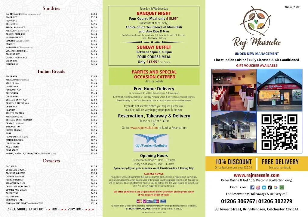 Menu_Raj Massala_Brightlingsea_image_2