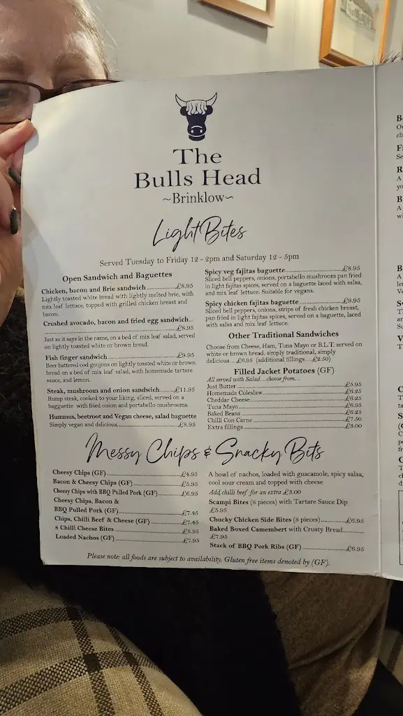 Menu_The Bulls Head_Brinklow_image_1