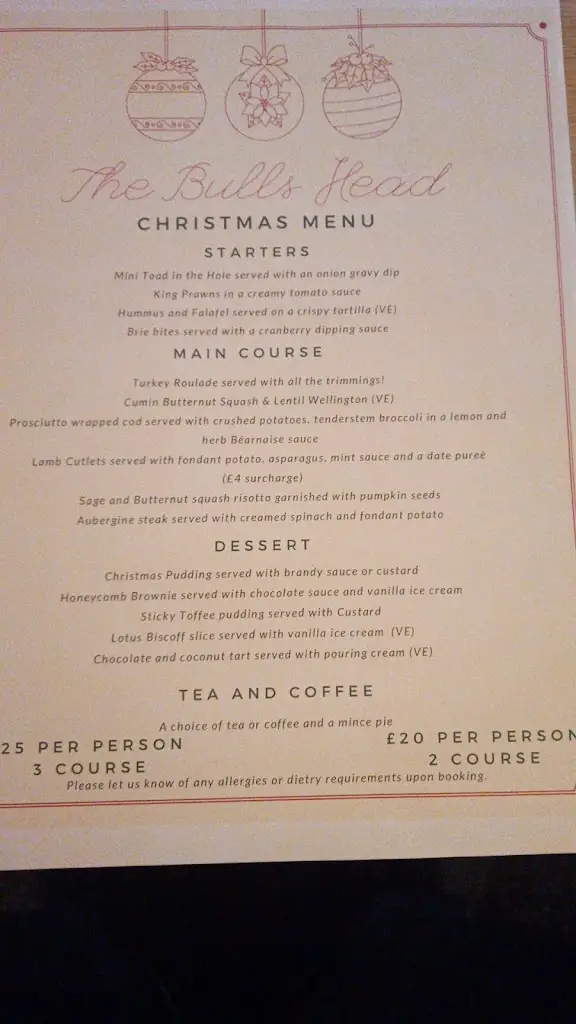 Menu_The Bulls Head_Brinklow_image_2
