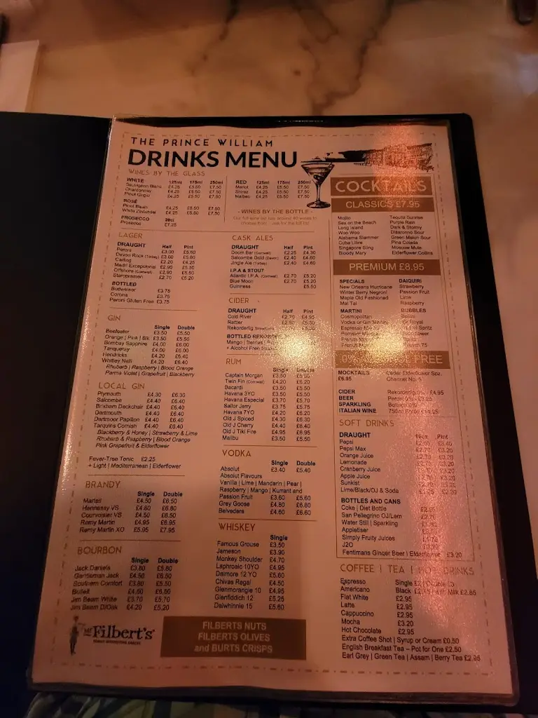 Menu_The Prince William_Brixham_image_4