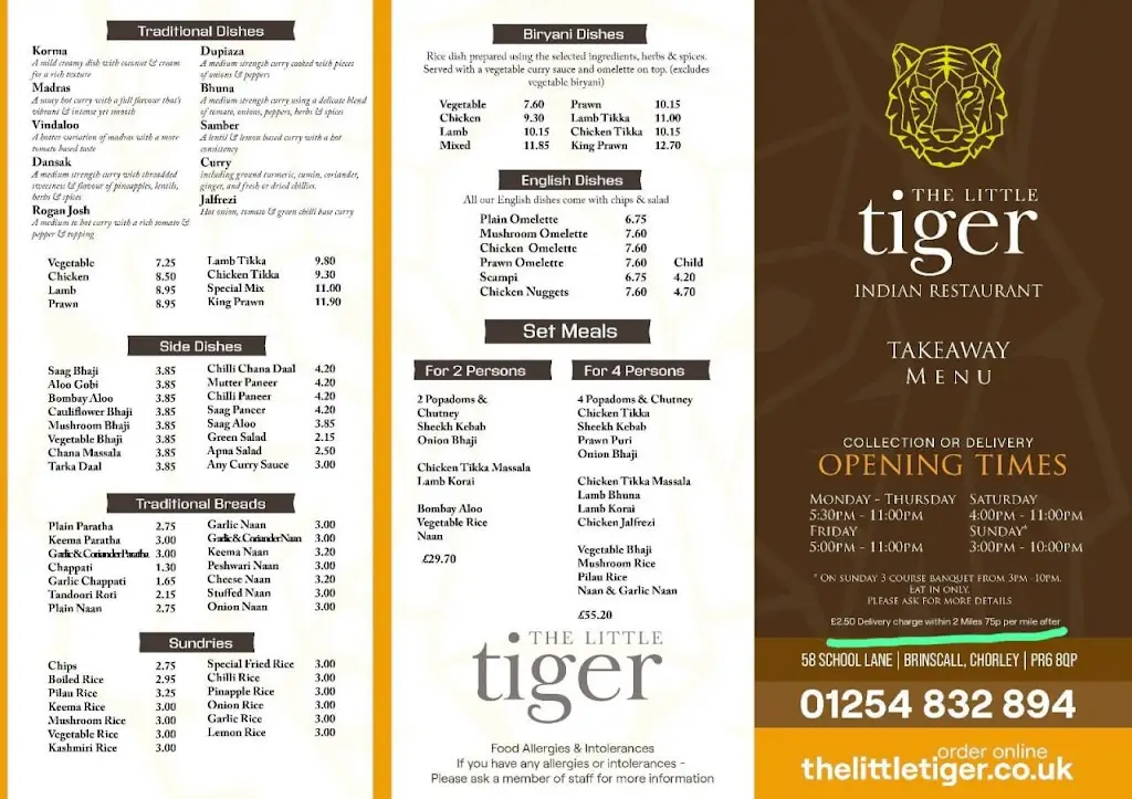 Menü_The Little Tiger_Brinscall_Bild_2
