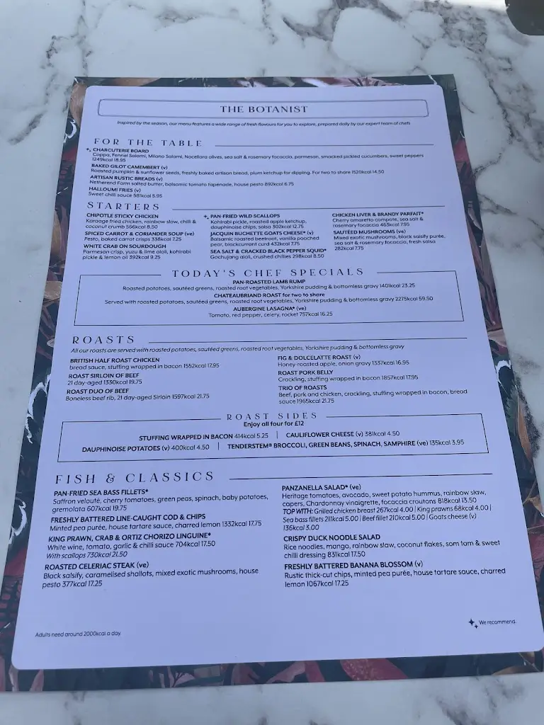 Menü_Botanist Bristol_Bristol_Bild_1