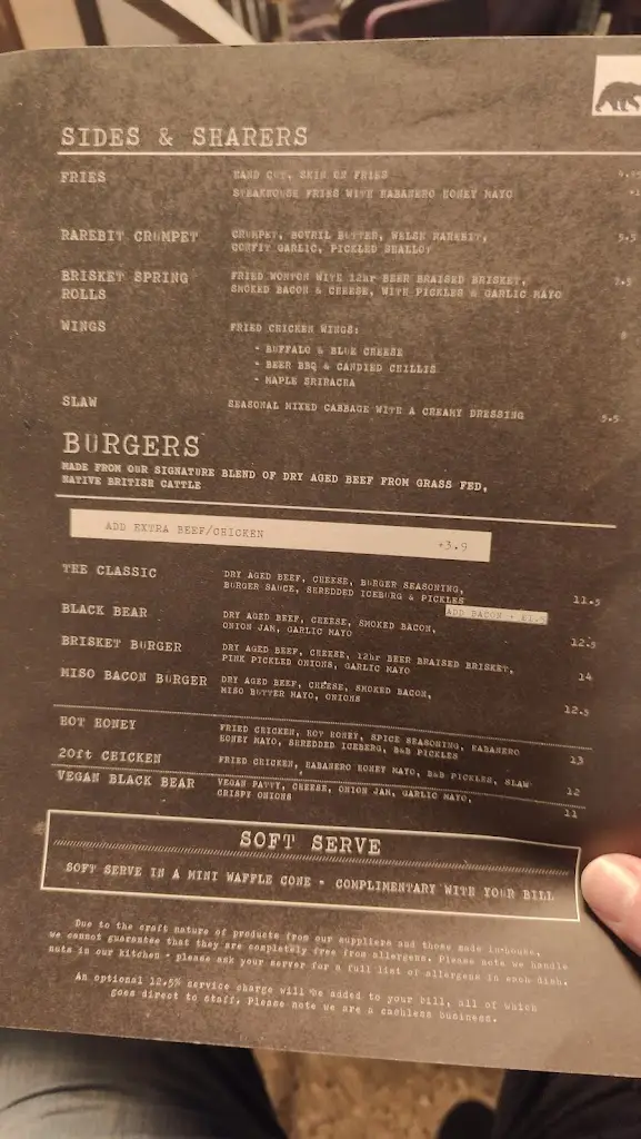 Menu_Black Bear Burger - Restaurant Brixton_Brixton_image_2