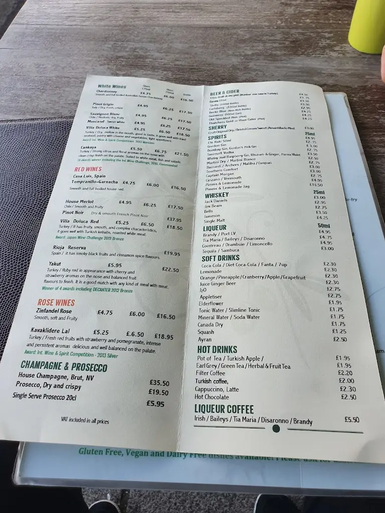 Menu_Green Olive Meze Restaurant & Bar_Bridgwater_imagen_4