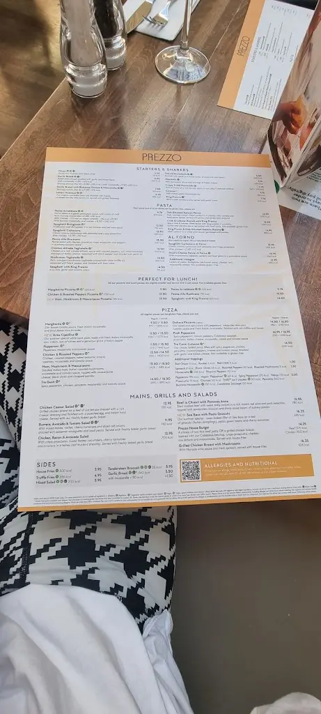 Menu_Prezzo Italian Restaurant Bridgwater_Bridgwater_image_1