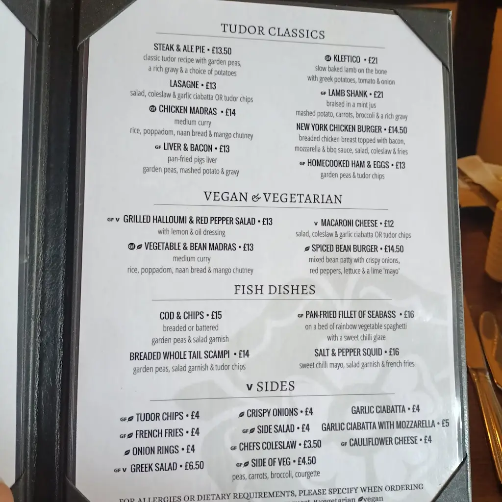 Menu_The Tudor Hotel & Restaurant_Bridgwater_immagine_1