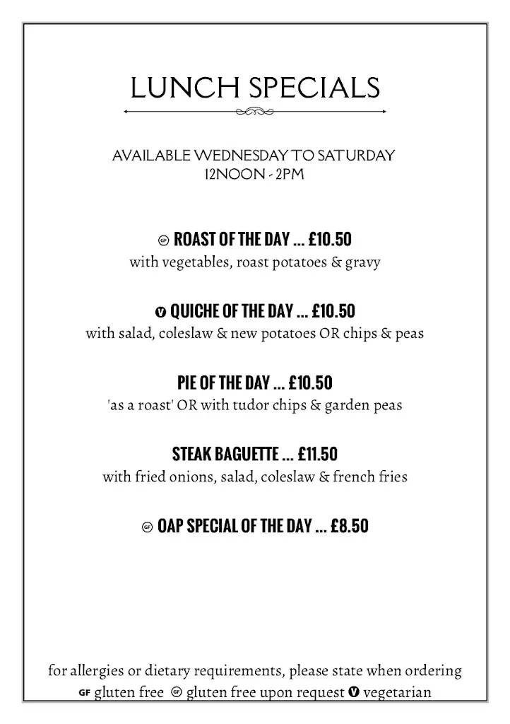 Menu_The Tudor Hotel & Restaurant_Bridgwater_immagine_3