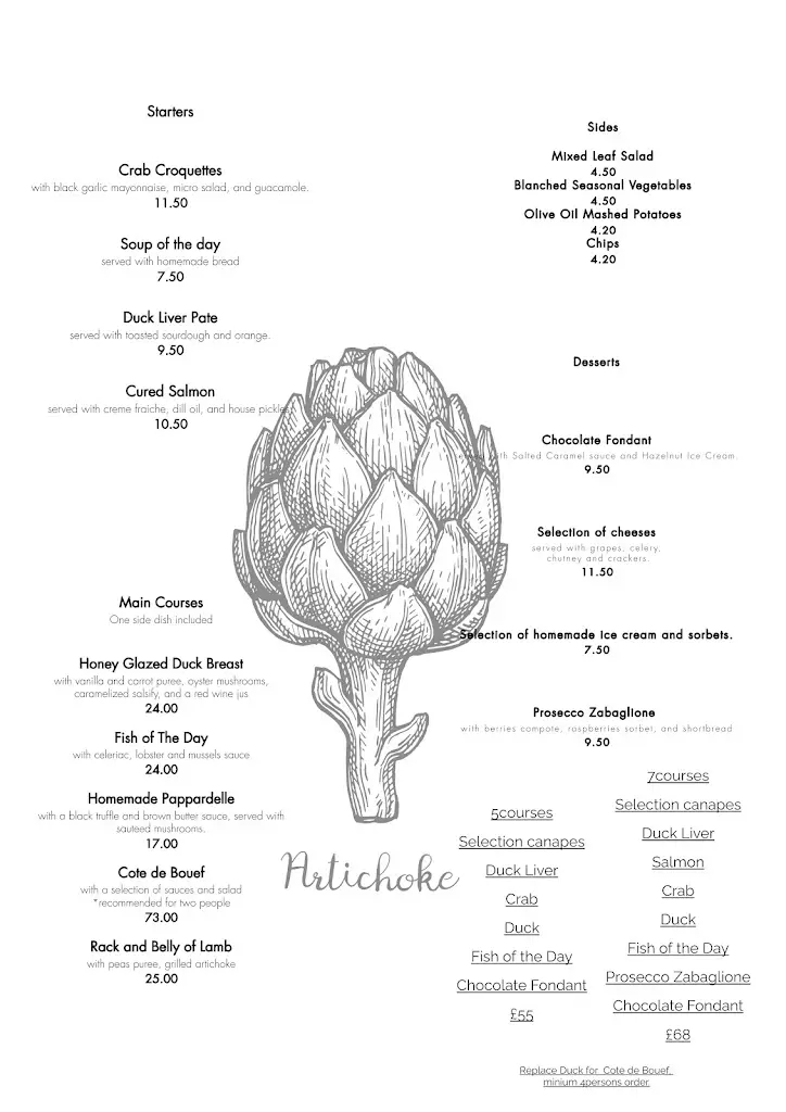 Menu_Artichoke Gastropub_Bridgwater_image_3