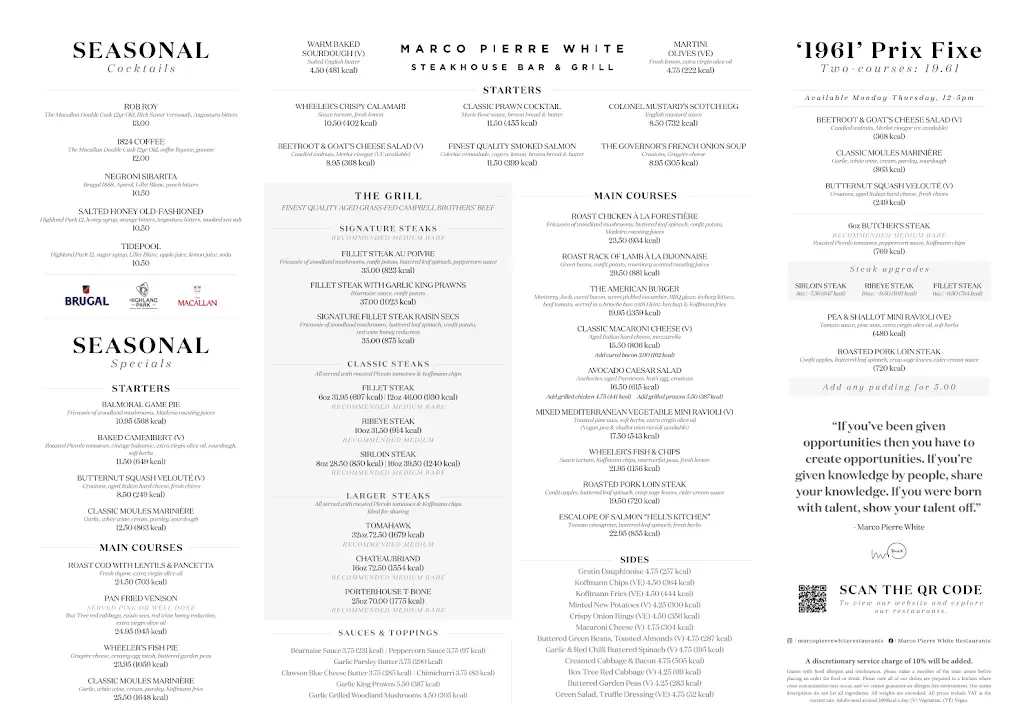 Menu_Marco Pierre White Steakhouse Bar & Grill Bridgwater_Bridgwater_image_1