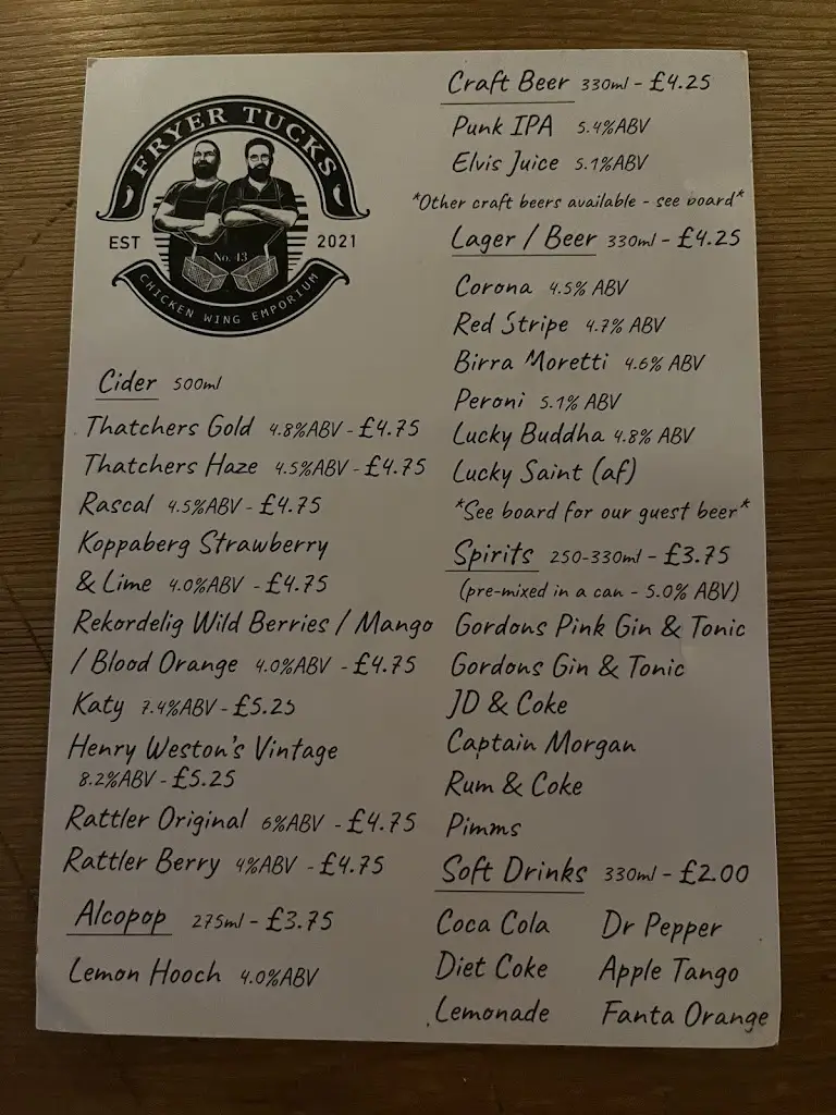 Menu_Fryer Tucks_Bridgwater_image_4