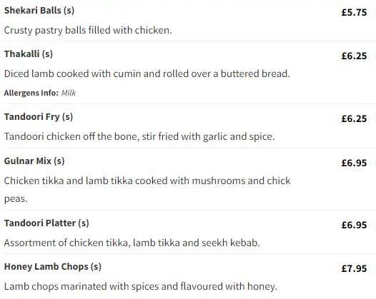 Menu_Spice Club_Bridgwater_imagen_1