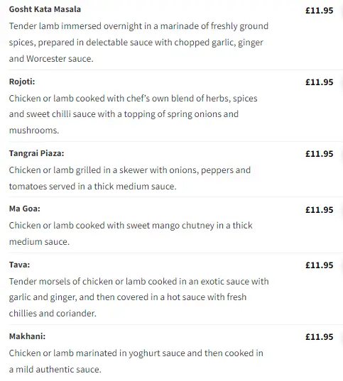 Menu_Spice Club_Bridgwater_imagen_2