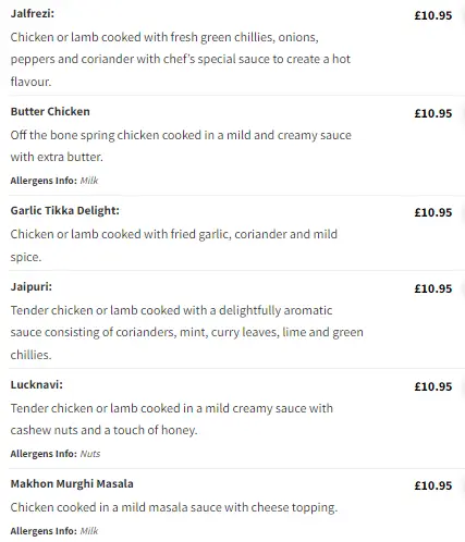 Menu_Spice Club_Bridgwater_imagen_4