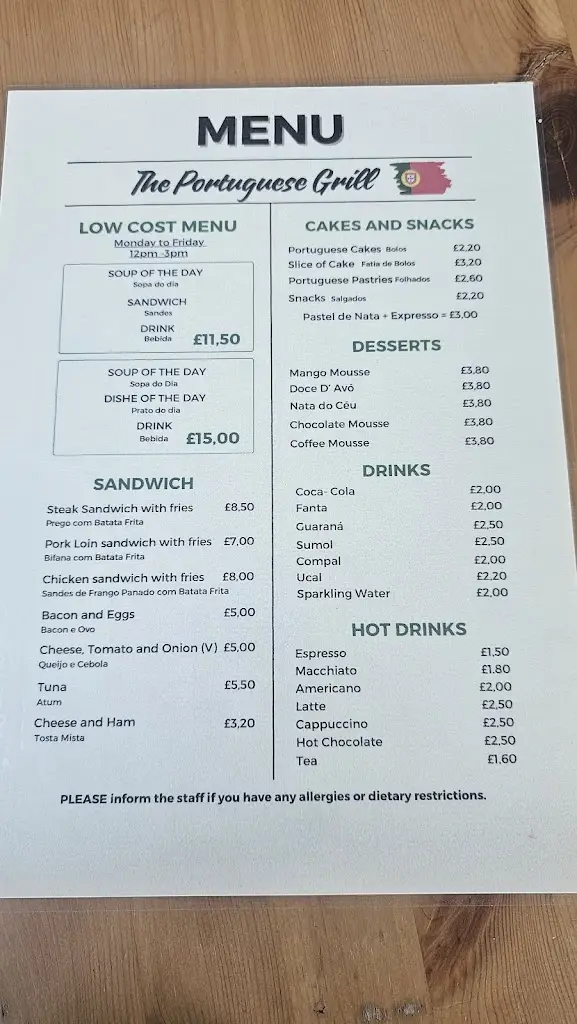 Menu_THE PORTUGUESE GRILL_Bridgwater_image_1